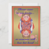 ハート 招待状 (正面)