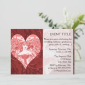 ハート 招待状 (スタンド正面)