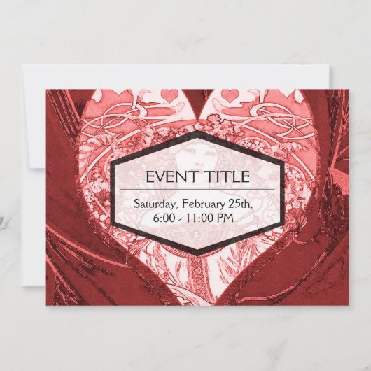 ハート 招待状 (裏面)