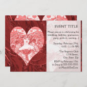 ハート 招待状 (正面/裏面)