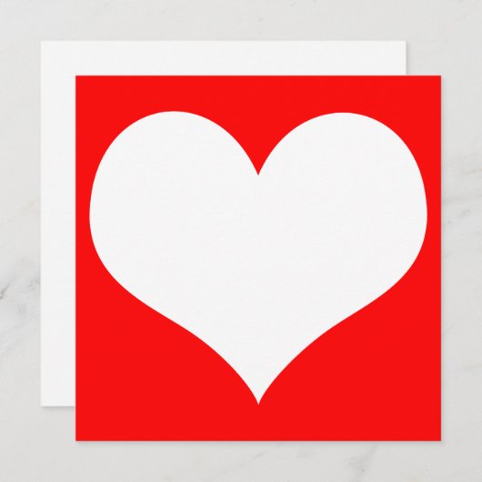 ハート 招待状 (正面/裏面)