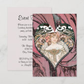 ハート 招待状 (正面/裏面)