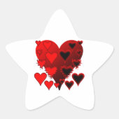 ハート 星シール (正面)
