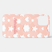 ハート、星、ピンク風の渦 Case-Mate iPhoneケース (裏面 (横))