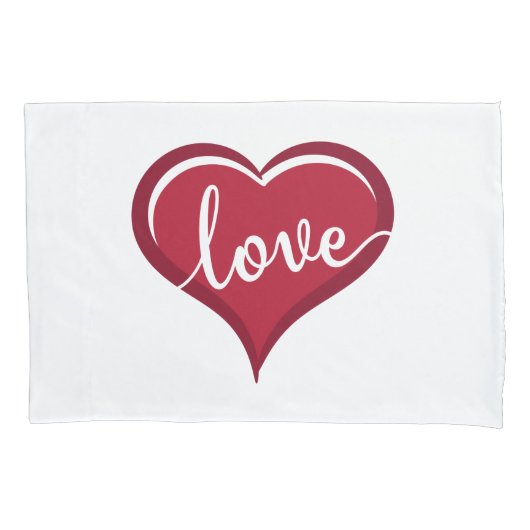 ハート 枕カバー (正面)