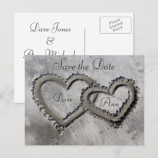 ハート 案内ポストカード (正面/裏面)