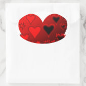 ハート 楕円形シール (バッグ)