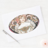 ハート 楕円形シール (封筒)