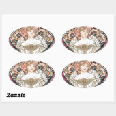 ハート 楕円形シール (シート)