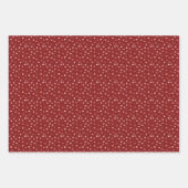 ハート – 濃い赤の上にピンクグラデーション ラッピングペーパーシート (正面2)