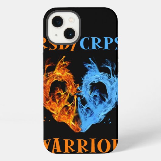 ハート/火炎…RSD/CRPS iPhoneケース (裏面)
