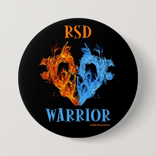 ハート/炎…RSD 缶バッジ (正面)