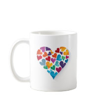 ハート、独自の文字、虹の色、カスタマイズ