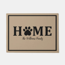 ハート 猫 肉球 プリント - HOME- 名入れ対応 ドアマット