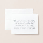 ハート-甘い新婦付添人の提案の姉妹 箔カード (封筒付き正面)