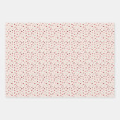 ハート – 白いセメグラデーションントにピンクの赤 ラッピングペーパーシート (正面2)