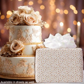 ハート - 白いセメントにアーストーンの素朴な色 ラッピングペーパー