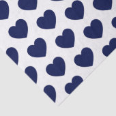 ハート、白いティッシュペーパーの濃紺 薄葉紙 (詳細)
