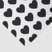 ハート、白いティッシュペーパーの黒 薄葉紙 (詳細)