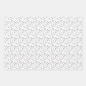ハート – 白い背景にグレーから黒 ラッピングペーパーシート (正面)
