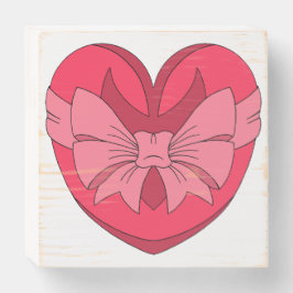 ハート（矢印と弓） ウッドボックスサイン