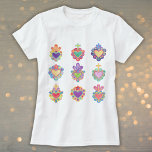 ハート、神聖なハートクリップアート、ウォータカラー、メキシコ Tシャツ<br><div class="desc">神聖なハート，水彩，メキシコ，メキシコフォーク，メキシコ工芸，メキシコハート，カトリック，十字架，ハート</div>