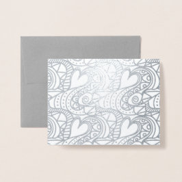 ハート 箔カード