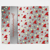 ハート，紫，装飾，メダル，賞，日，金ゴールド フリースブランケット (正面(横))