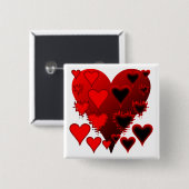 ハート 缶バッジ (正面&裏面)