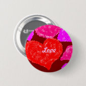 ハート 缶バッジ (正面&裏面)