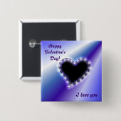 ハート 缶バッジ (正面&裏面)