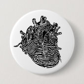 ハート 缶バッジ (正面)