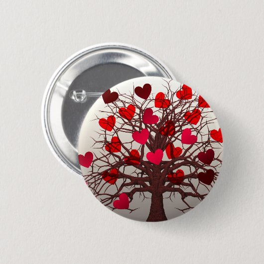 ハート 缶バッジ (正面&裏面)