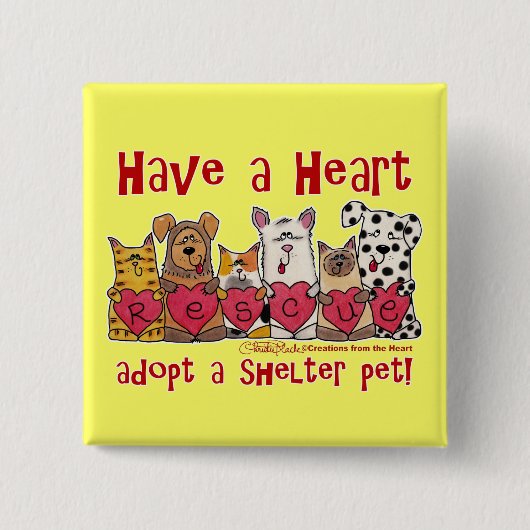 ハート 缶バッジ (正面)