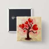 ハート 缶バッジ (正面&裏面)