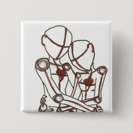 ハート 缶バッジ (正面)