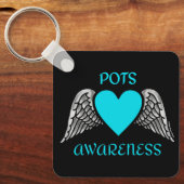 ハート/翼…ポット キーホルダー (正面)