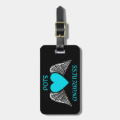 ハート/翼…ポット ラゲッジタグ (正面縦)