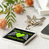 ハート/翼…ライムキーチェーン キーホルダー (側面)