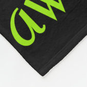 ハート/翼…ライム フリースブランケット (角)