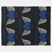 ハート/翼…RA フリースブランケット (正面(横))