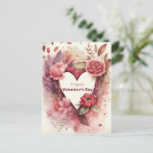 ハート(花と花びら) シーズンポストカード (スタンド正面)