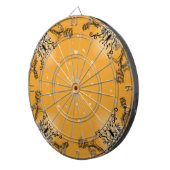 ハート（花と蝶がオレンジ色に付いている） ダーツボード (正面右)