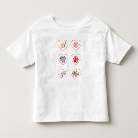 ハート（花） トドラーTシャツ (正面)