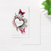 ハート、花、蝶サンキューカード (デスク)