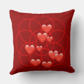 ハート、花(Flower of Life) クッション (裏面)