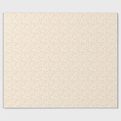 ハート - 薄オレンジに濃オレンジ - ロール ラッピングペーパー (フラット)