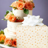 ハート - 薄オレンジに濃オレンジ - ロール ラッピングペーパー