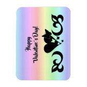 ハート（蝶とユリ） マグネット (縦)