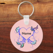 ハート・蝶 キーホルダー (正面)